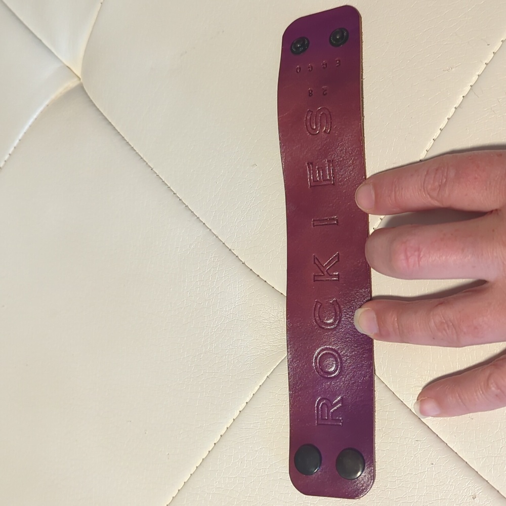 Colorado Rockies leather bracelet